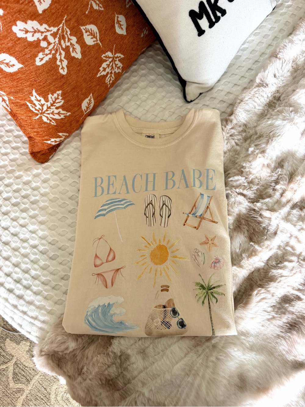 Comfort Colors Beach Babe Graphic Tee - Cream